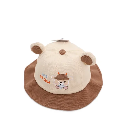 Mũ bucket tai gấu Cute The Dula - Màu nâu 2