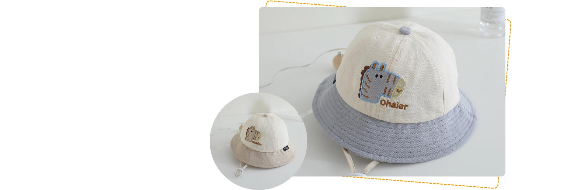 Banner Mũ bucket ngựa vằn Ohaier phong cách Hàn Quốc