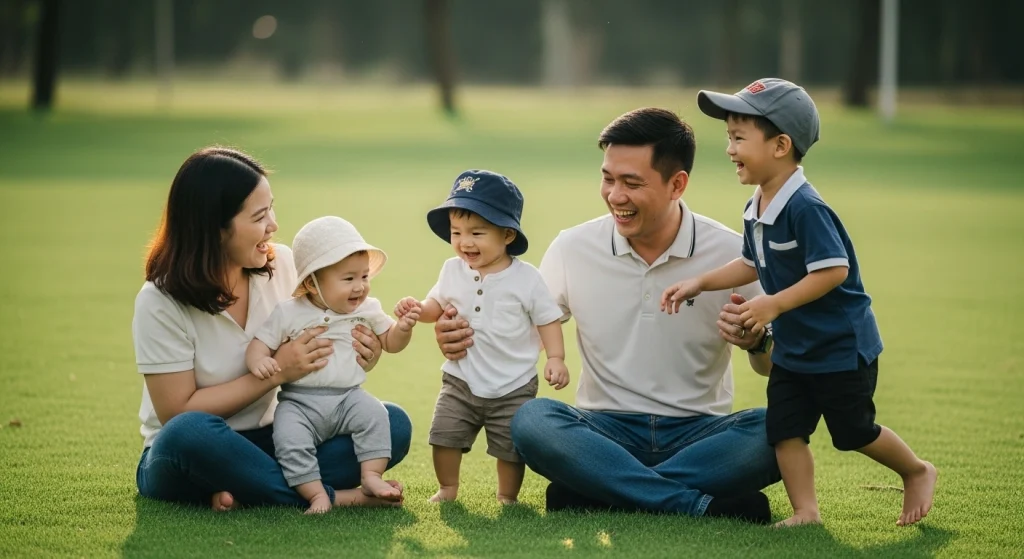Gia đình đội mũ