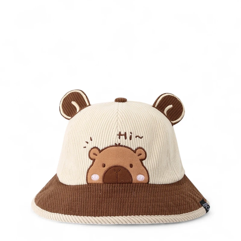 Mũ bucket đính hình thú nổi 3D ngộ nghĩnh cho bé