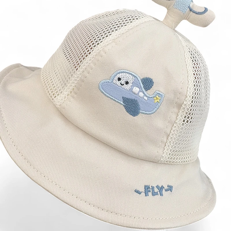 Mũ bucket phối lưới họa tiết máy bay 3D cho bé - Ảnh 3