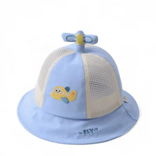Mũ bucket phối lưới họa tiết máy bay 3D cho bé
