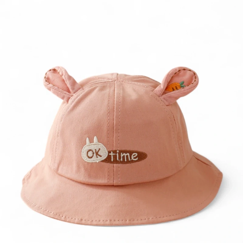 Mũ bucket tai thỏ thêu cà rốt OK time - Ảnh 3