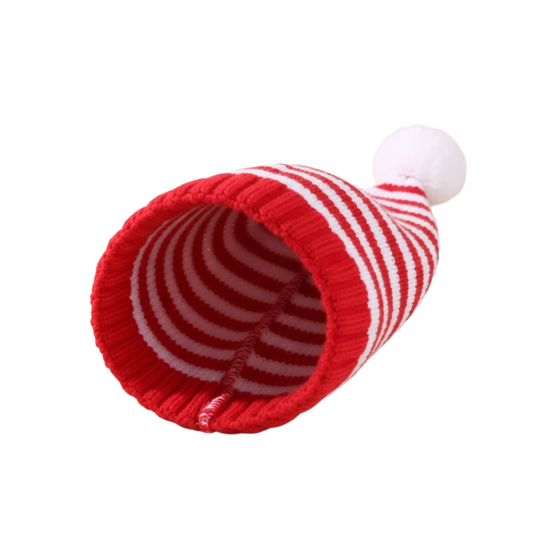 Mũ len Yêu tinh Giáng Sinh sọc đỏ trắng cho bé - Ảnh 3