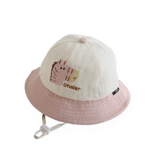 Mu bucket ngua van phong cach Han Quoc Ohaier - Mau hong