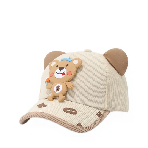 Mũ lưỡi trai thể thao Gấu kem 3D ngộ nghĩnh