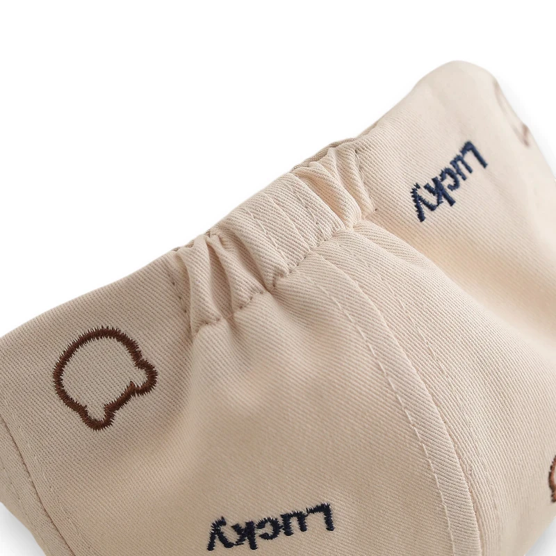 Mũ nồi Beret thêu chữ Lucky họa tiết Gấu phong cách Hàn Quốc - Ảnh 4