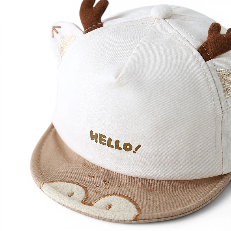 Mũ lưỡi trai mềm sừng Hươu Hello dễ thương cho bé - Ảnh 6