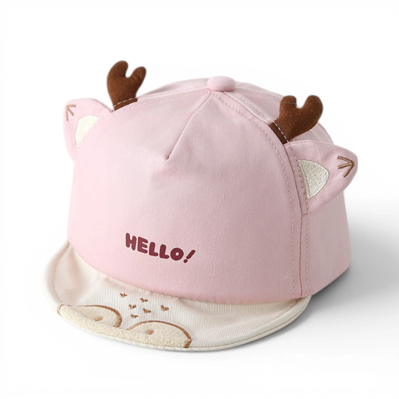 Mũ lưỡi trai mềm sừng Hươu Hello dễ thương cho bé - Ảnh 4