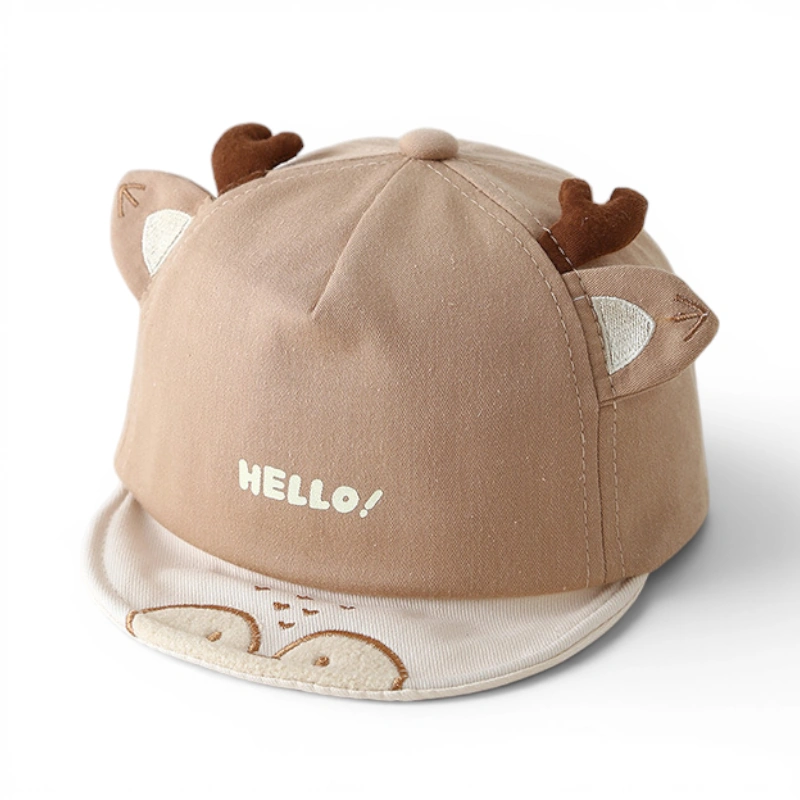 Mũ lưỡi trai mềm sừng Hươu Hello dễ thương cho bé - Ảnh 2