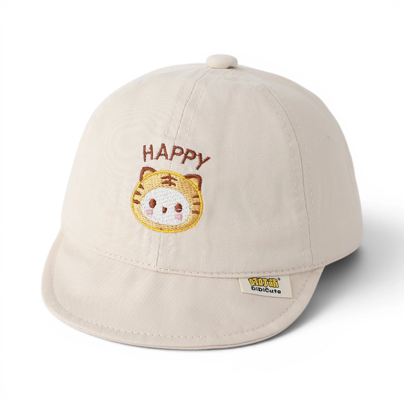 Mũ lưỡi trai mềm thêu hình Hổ con Happy chống nắng cho bé - Ảnh 2