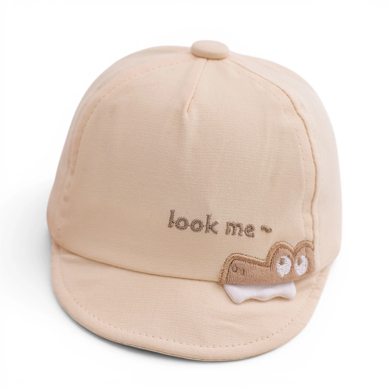 Mũ lưỡi trai vành mềm bé Cá Sấu thêu chữ Look Me cho trẻ sơ sinh - Ảnh 3