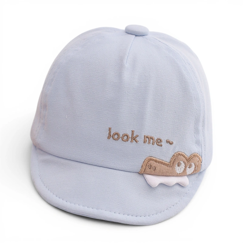 Mũ lưỡi trai vành mềm bé Cá Sấu thêu chữ Look Me cho trẻ sơ sinh