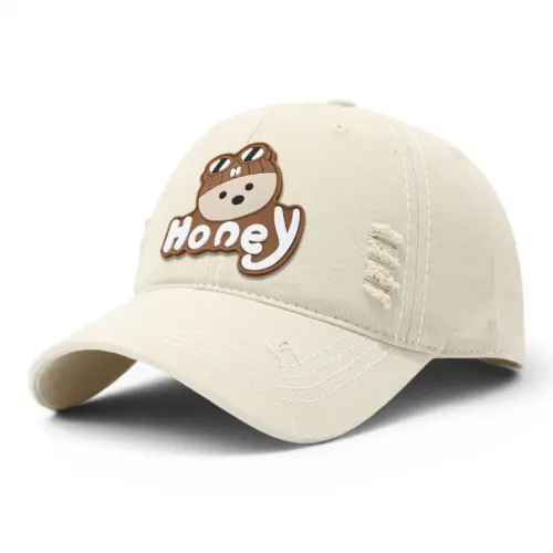 Mũ lưỡi trai xước cá tính họa tiết Sóc Phi Công Honey cho bé