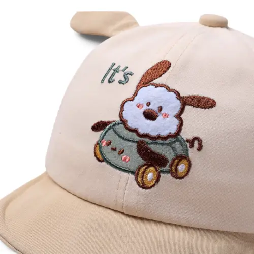 Mũ lưỡi trai mềm tai cún cho bé họa tiết cún lái xe - Ảnh 4